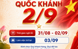 NOTICE OF VIETNAM NATIONAL DAY HOLIDAY – SEPTEMBER 2